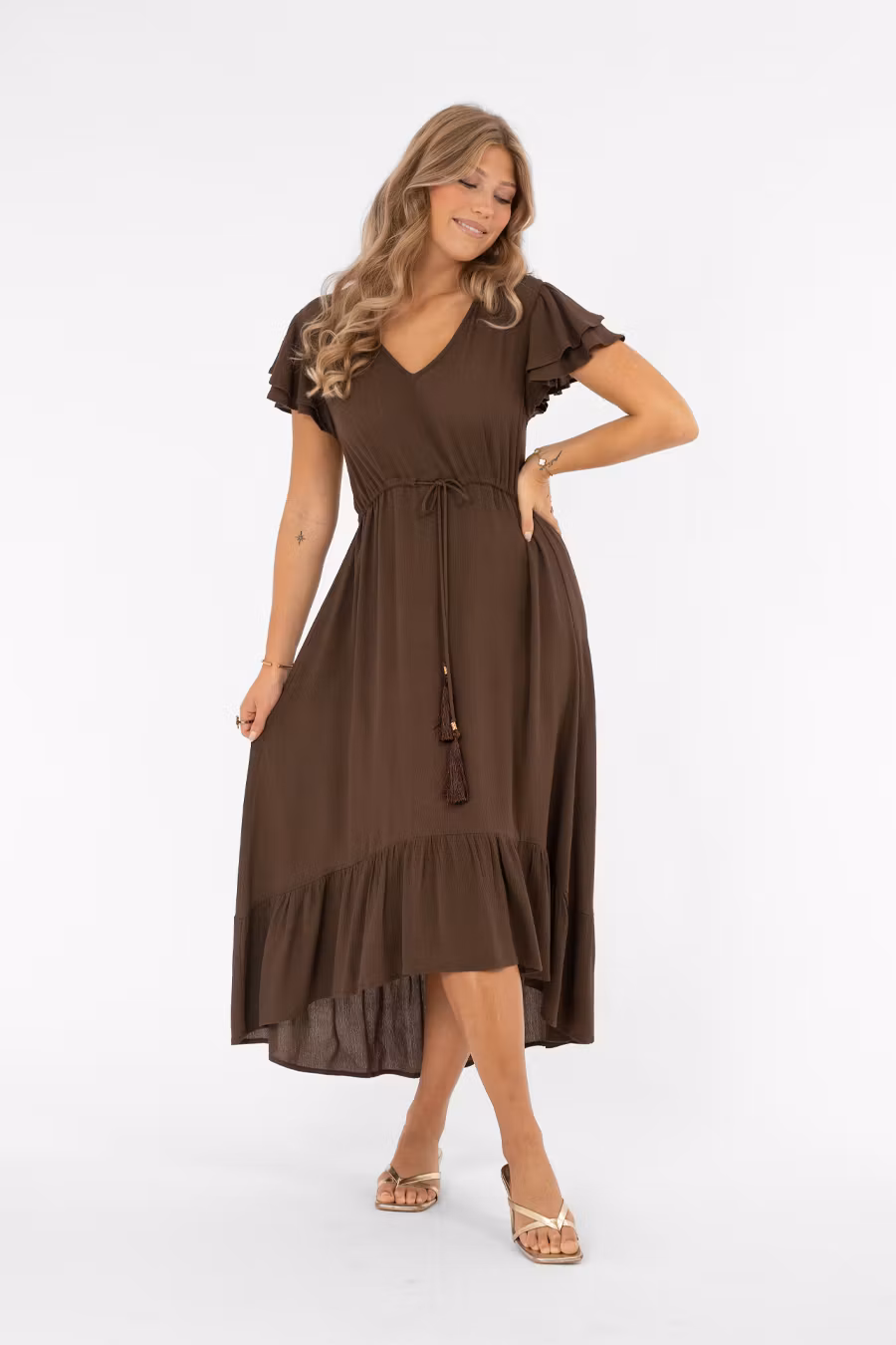 JANE DRESS - Coffe Brown