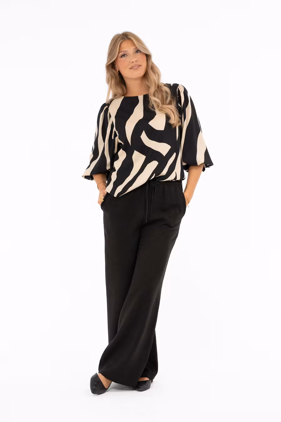 LEE LINEN PANTS - Black