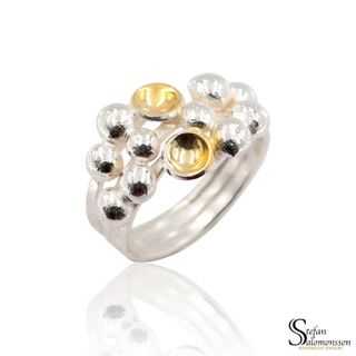 Silver ring: Gold-plated