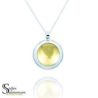 Silver pendent with gold plating - 19mm ø