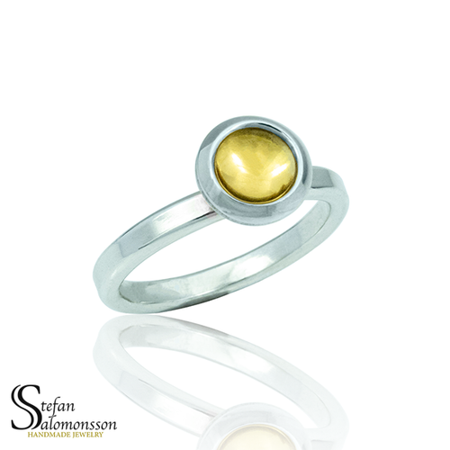 Silverring med guldplätering