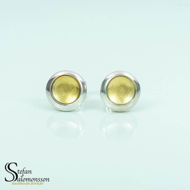 Silver earrings with gold plating - 9mm  ø