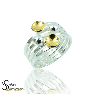 Silver ring: Gold-plated