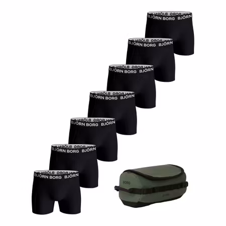 Björn Borg Cotton Stretch Boxer 7par + Toilet Case Kalsonger