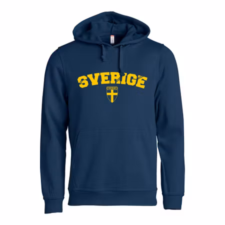 Sverige Hoodie Navy Print Sr