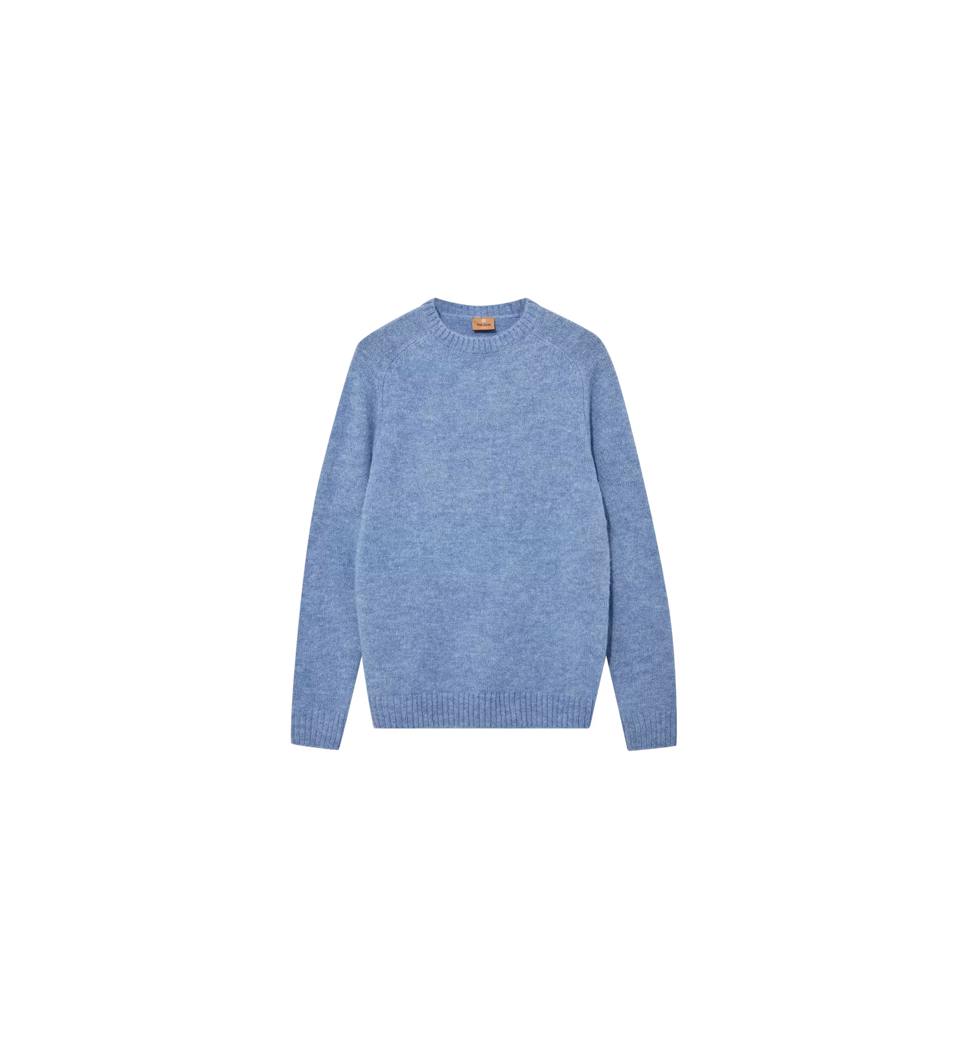 Mos Mosh Gallery MMGCarlos Crew Neck Knit i Light Blue Melange, bild 3
