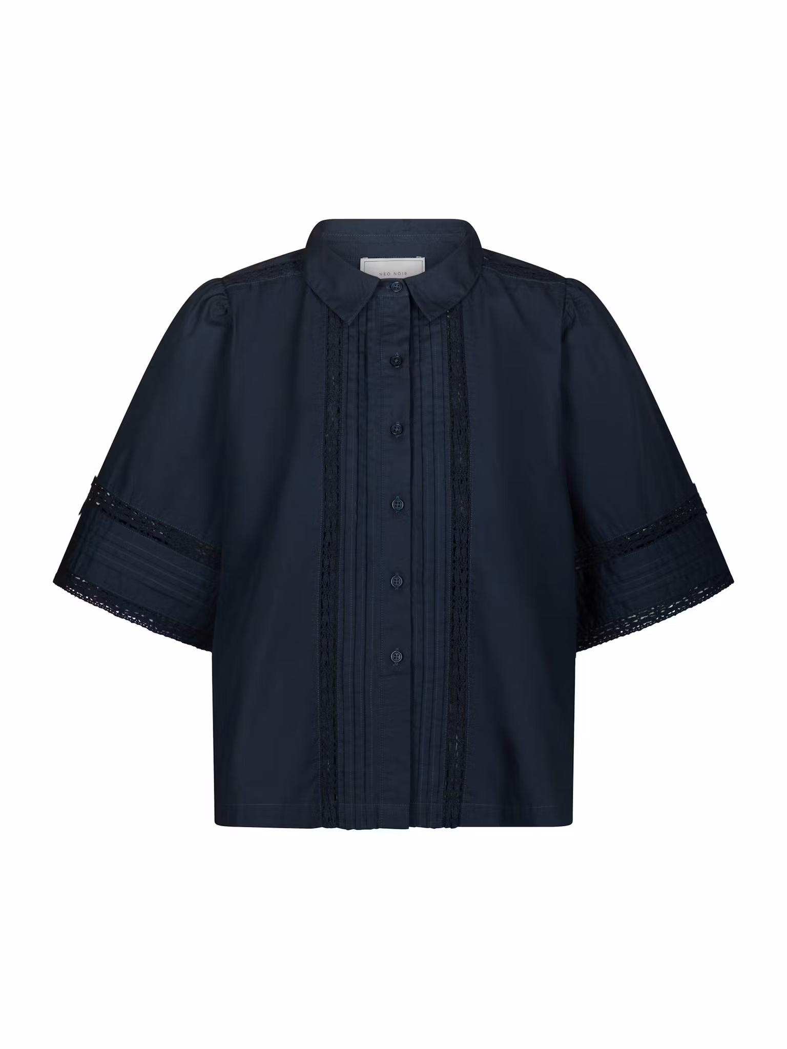 Neo Noir - Lotte C Poplin Shirt (Navy)