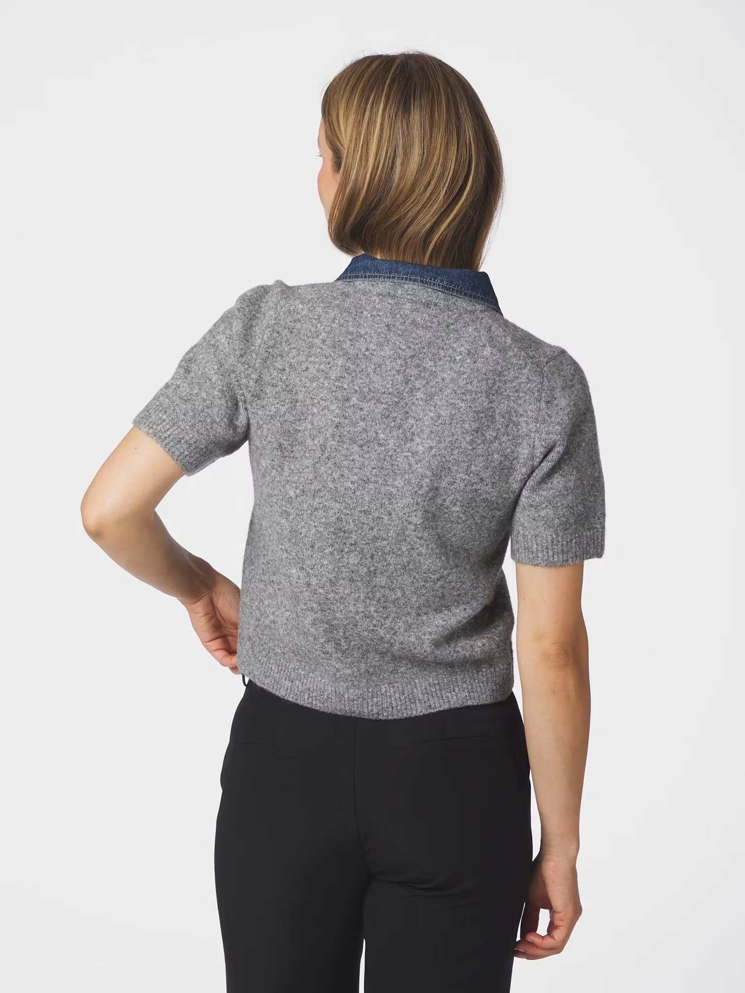 Neo Noir - Amoria Knit Cardigan (Grey melange)