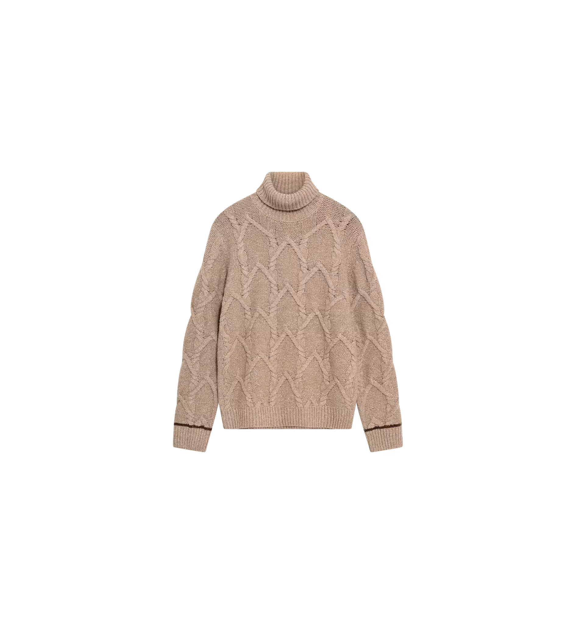 Mos Mosh Gallery MMGBarnie Cable Rollneck Knit i Incense, bild 2