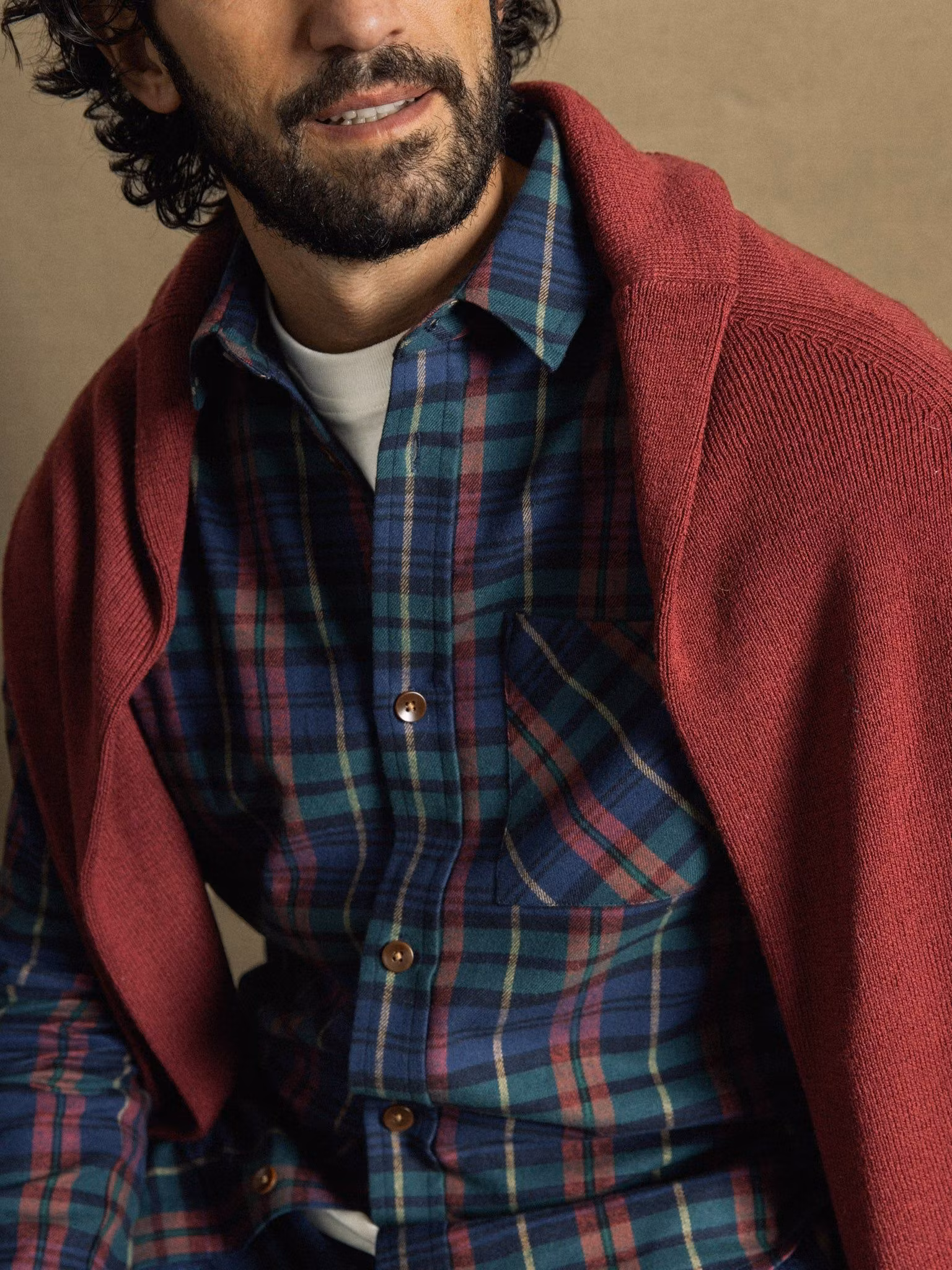 Mos Mosh Gallery MMGDavid Hang Overshirt i Burnt Russet, bild 1
