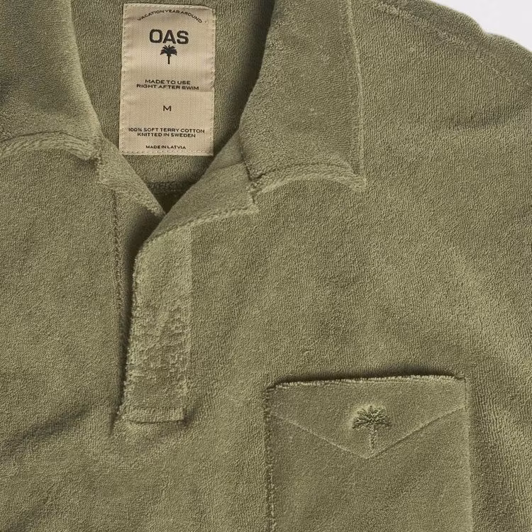 Khaki Polo Terry Shirt