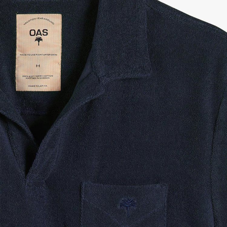Navy Polo Terry Shirt