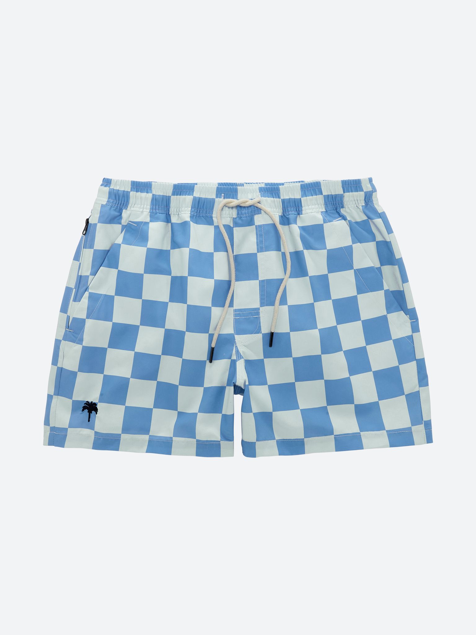 Blue Chess Swim Shorts
