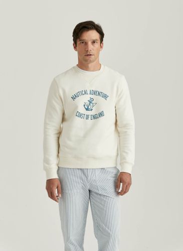 Morris - Navy Sweatshirt, Offwhite