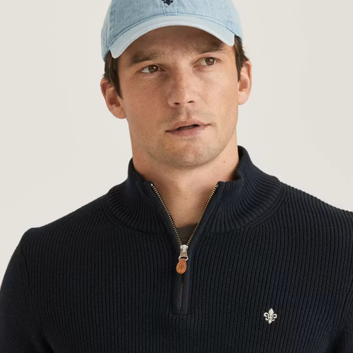 Morris - Bernard Half Zip, Blue