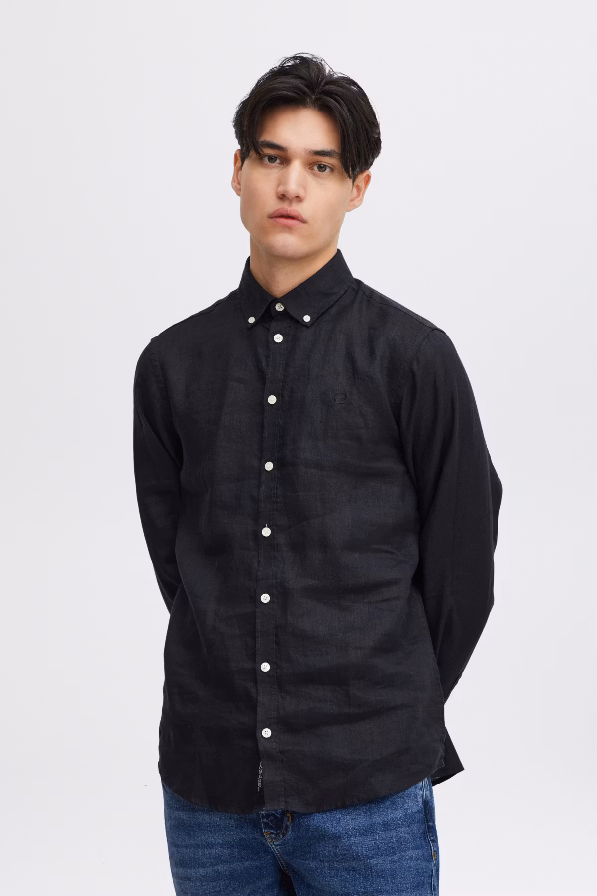 CF - Anton BD LS Linen Shirt, Navy