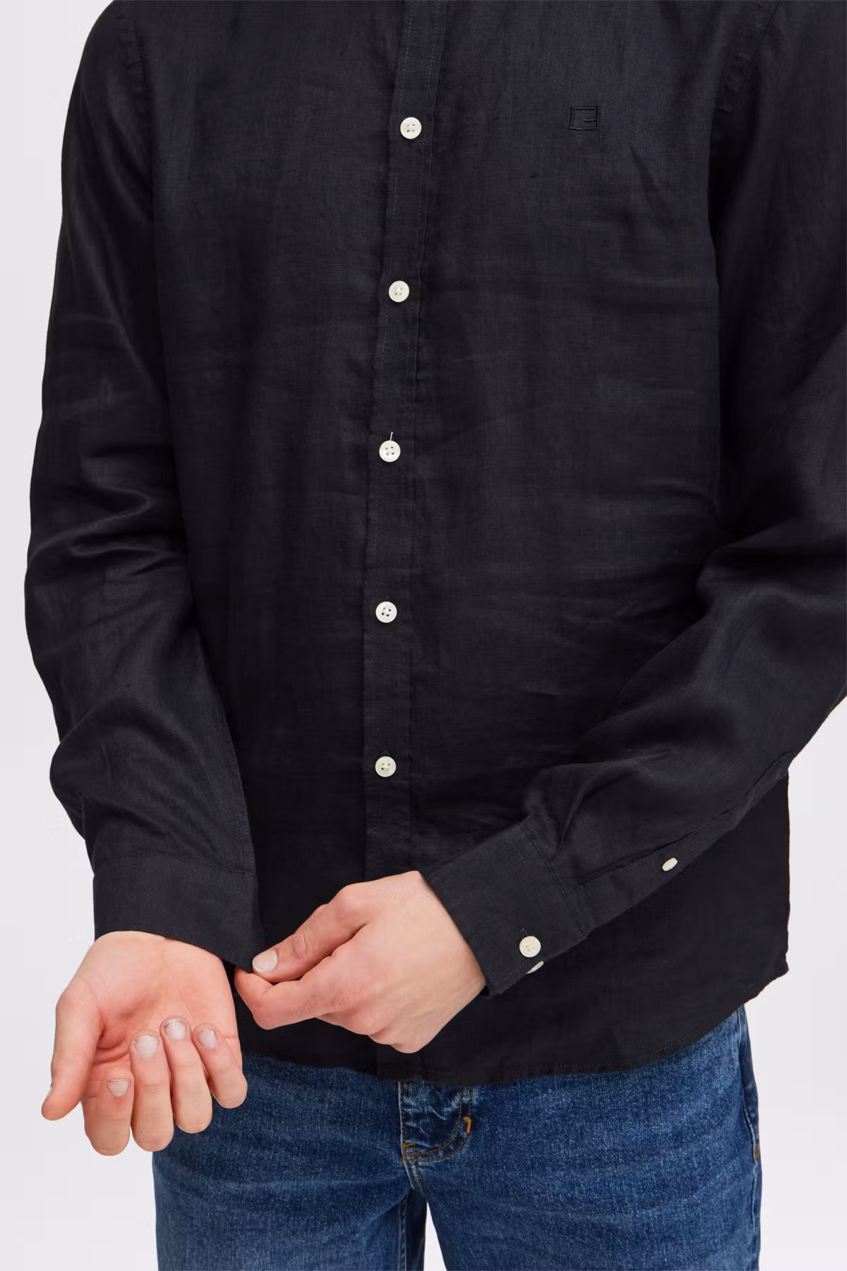 CF - Anton BD LS Linen Shirt, Navy