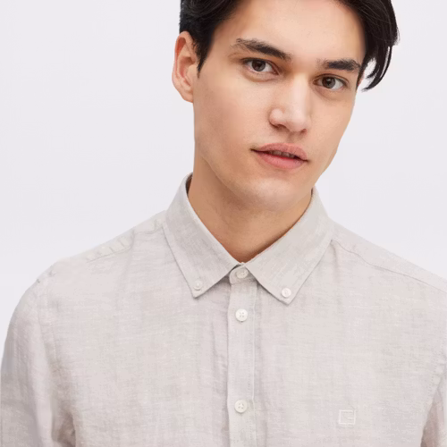 CF - Anton BD LS Linen Shirt, Gray