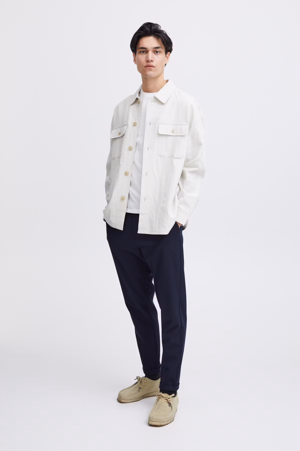 CF - August Linen Mix Overshirt (Light Sand)