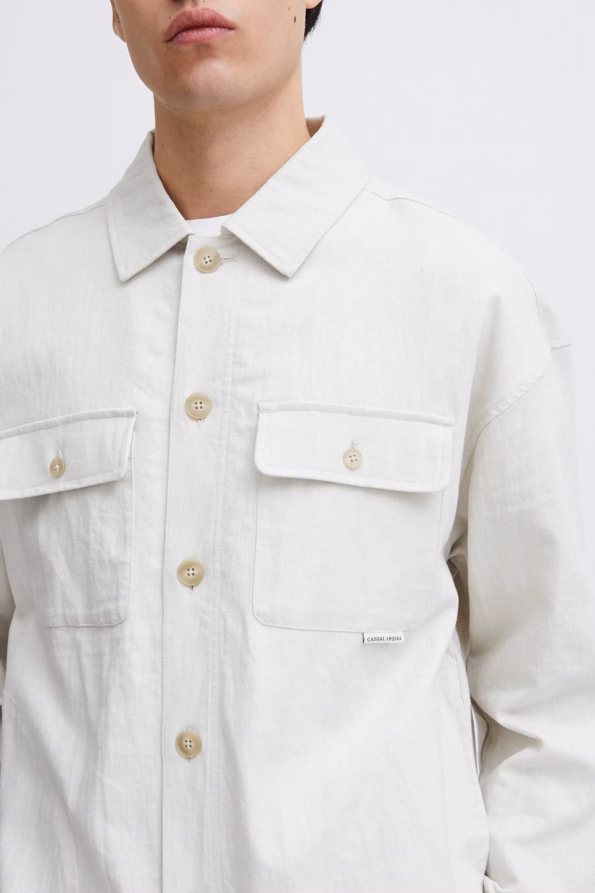 CF - August Linen Mix Overshirt (Light Sand)