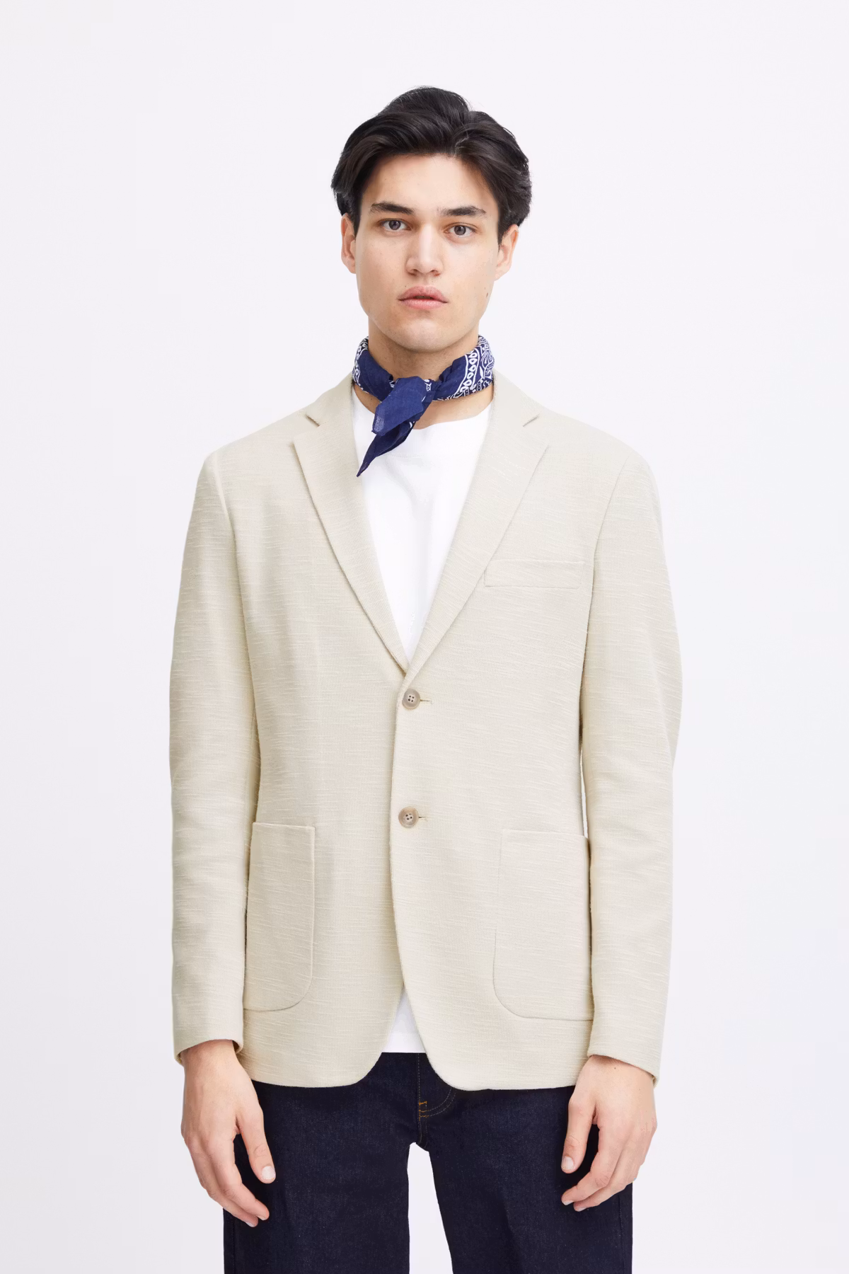 CF - Bille Slub Yarn Blazer (Stone)
