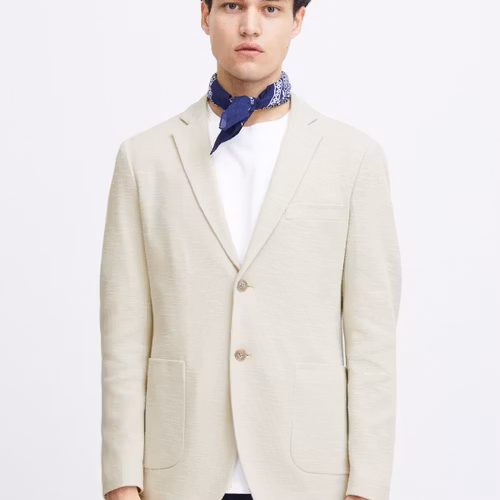CF - Bille Slub Yarn Blazer (Stone)