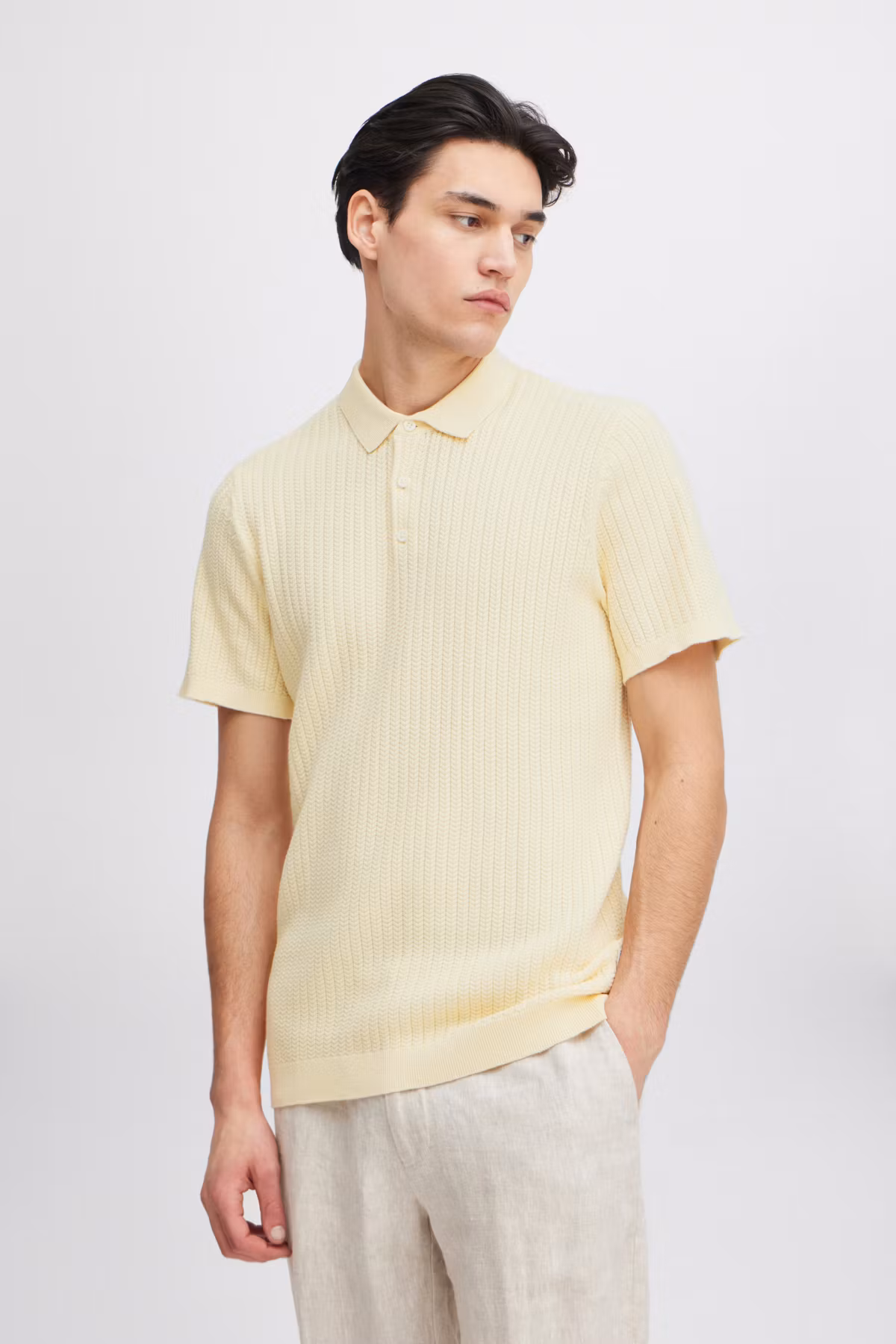 CF - Karl Structured Knit Polo (Sand)