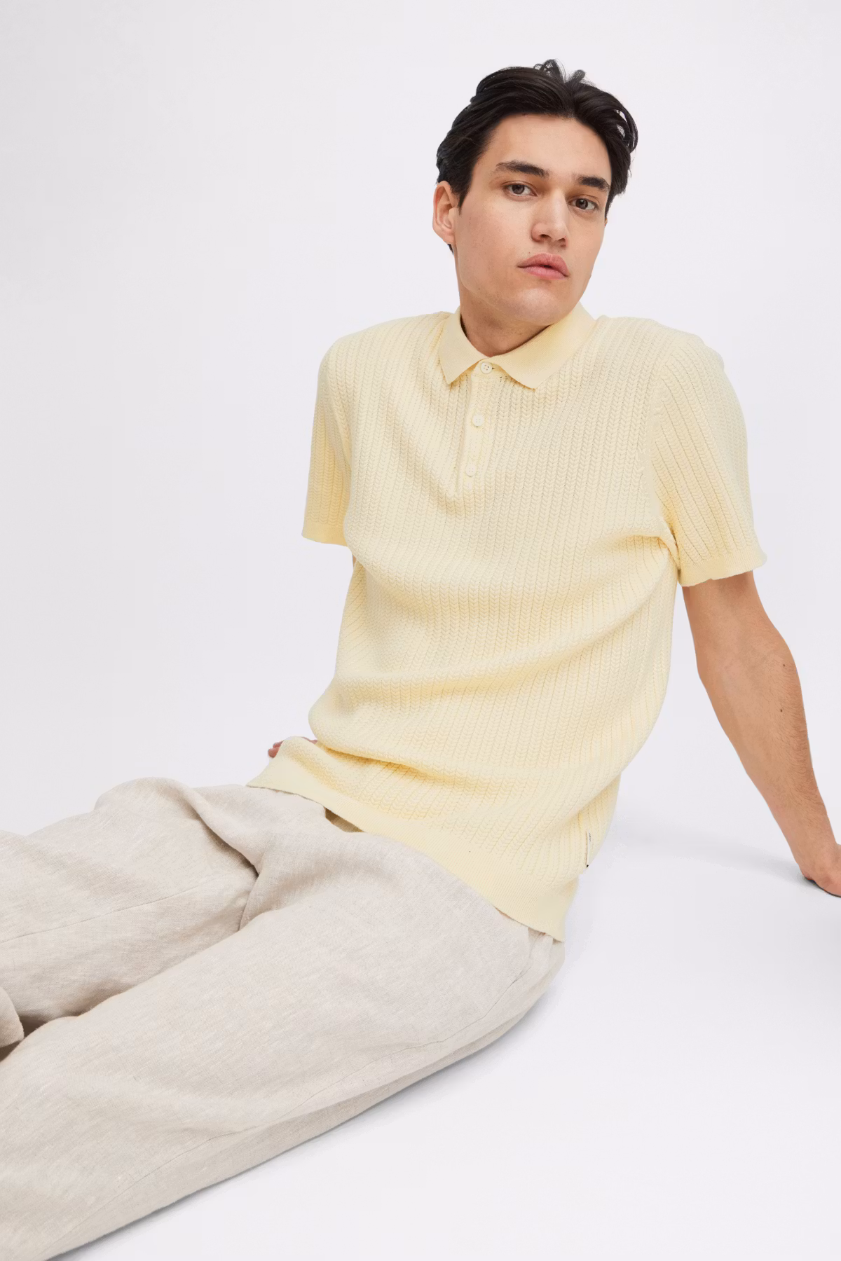 CF - Karl Structured Knit Polo (Sand)