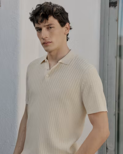 CF - Karl Structured Knit Polo (Sand)