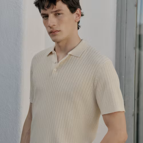 CF - Karl Structured Knit Polo (Sand)