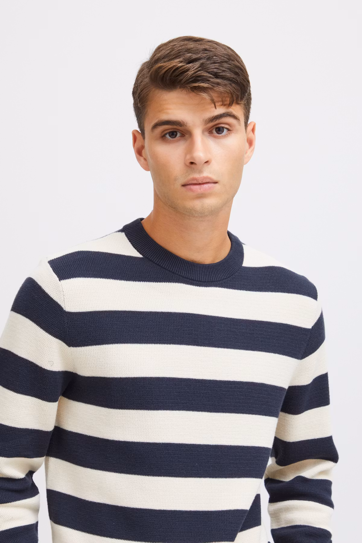 CF - Karl Striped Crew Neck Knit (Dk Navy)