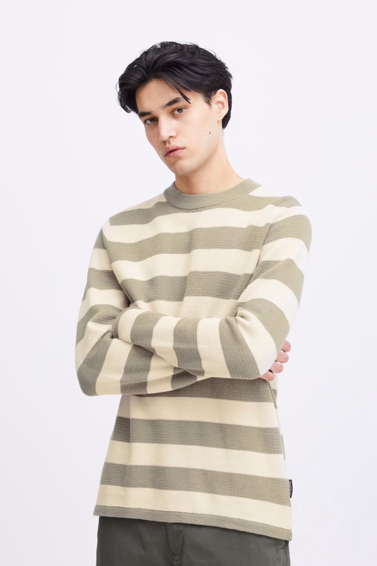 CF - Karl Striped Crew Neck Knit (Vetiver)