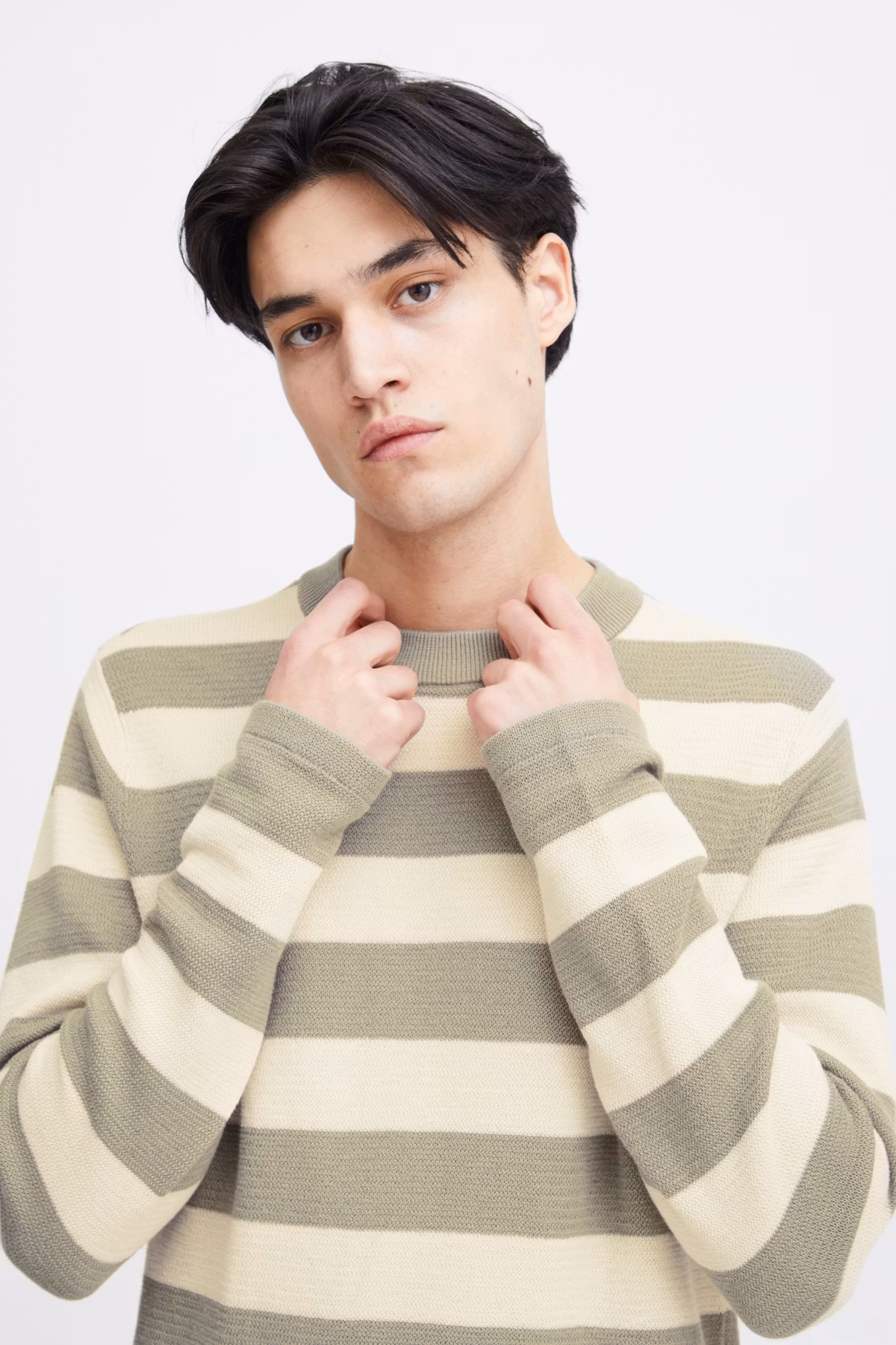 CF - Karl Striped Crew Neck Knit (Vetiver)