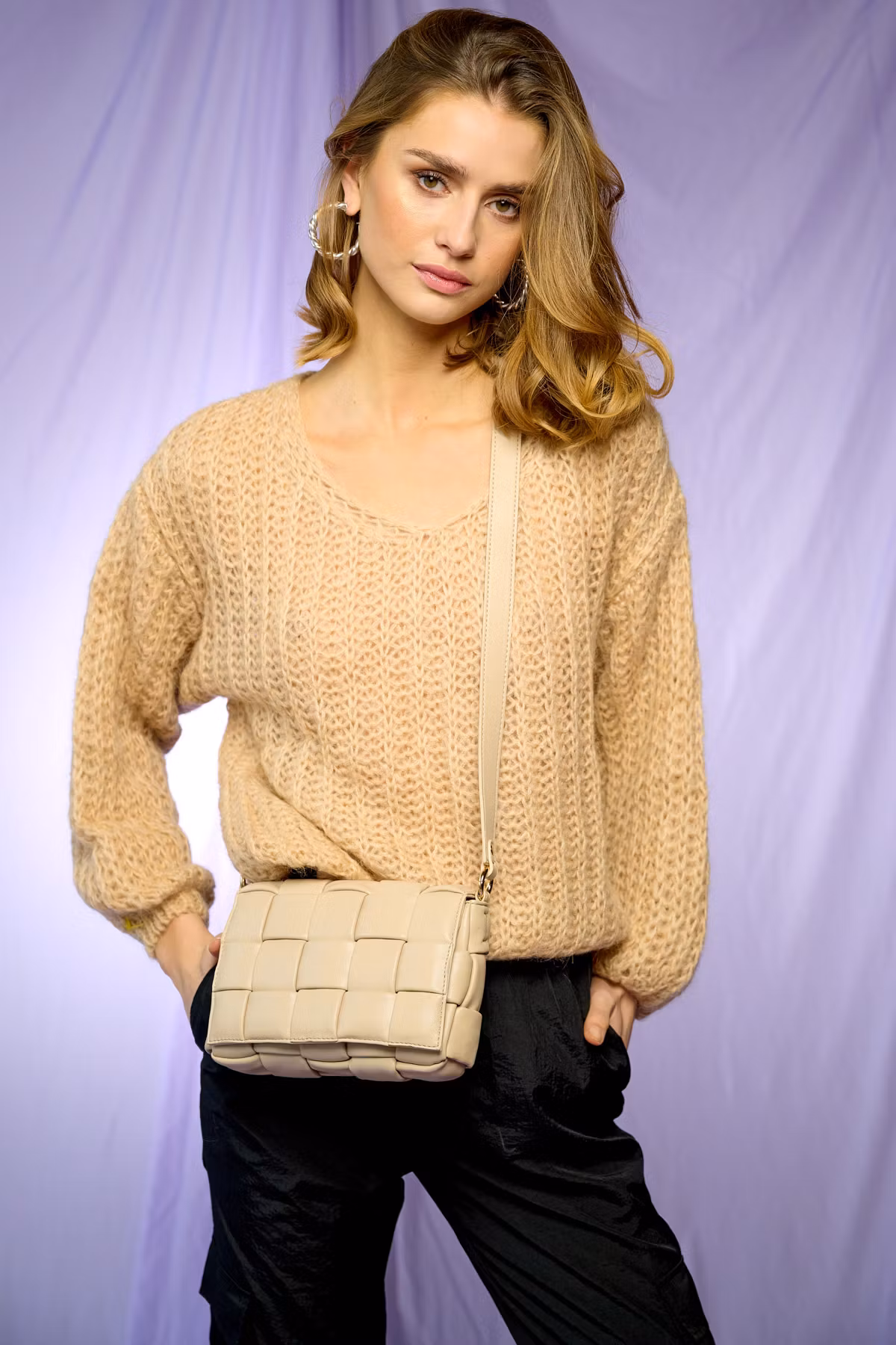 Noella - Brick Bag, Beige