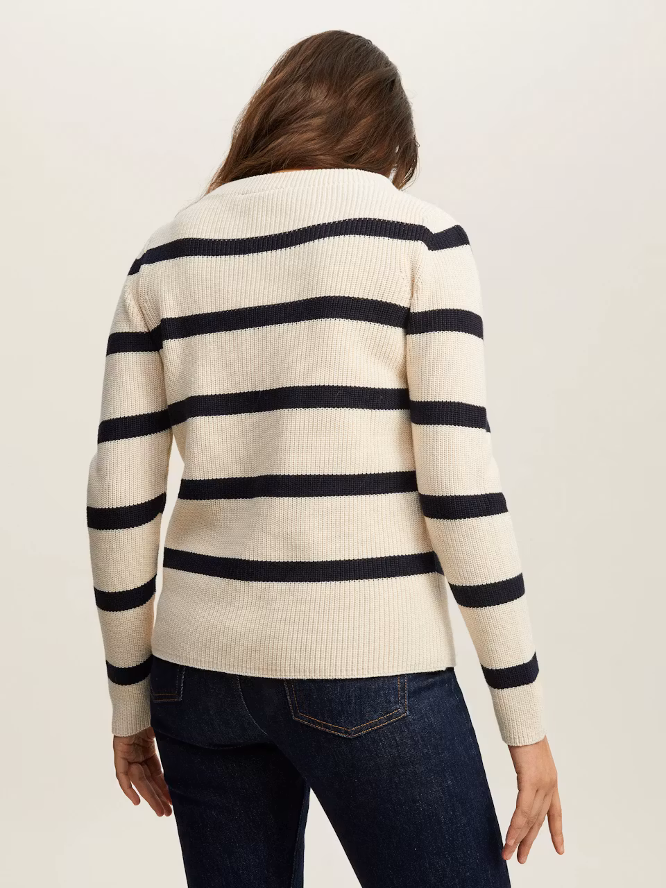 Boomerang - Leonie Organic Cotton Sweater Stripe, Offwhite