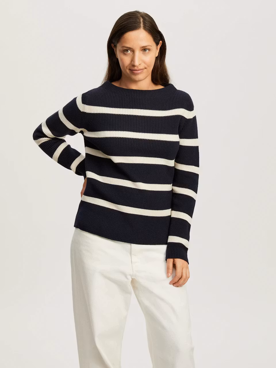 Boomerang - Leonie Organic Cotton Sweater Stripe, Night Sky