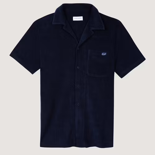 Maison Labiche - Devoured Terry Cloth Germain Shirt, Dk Navy