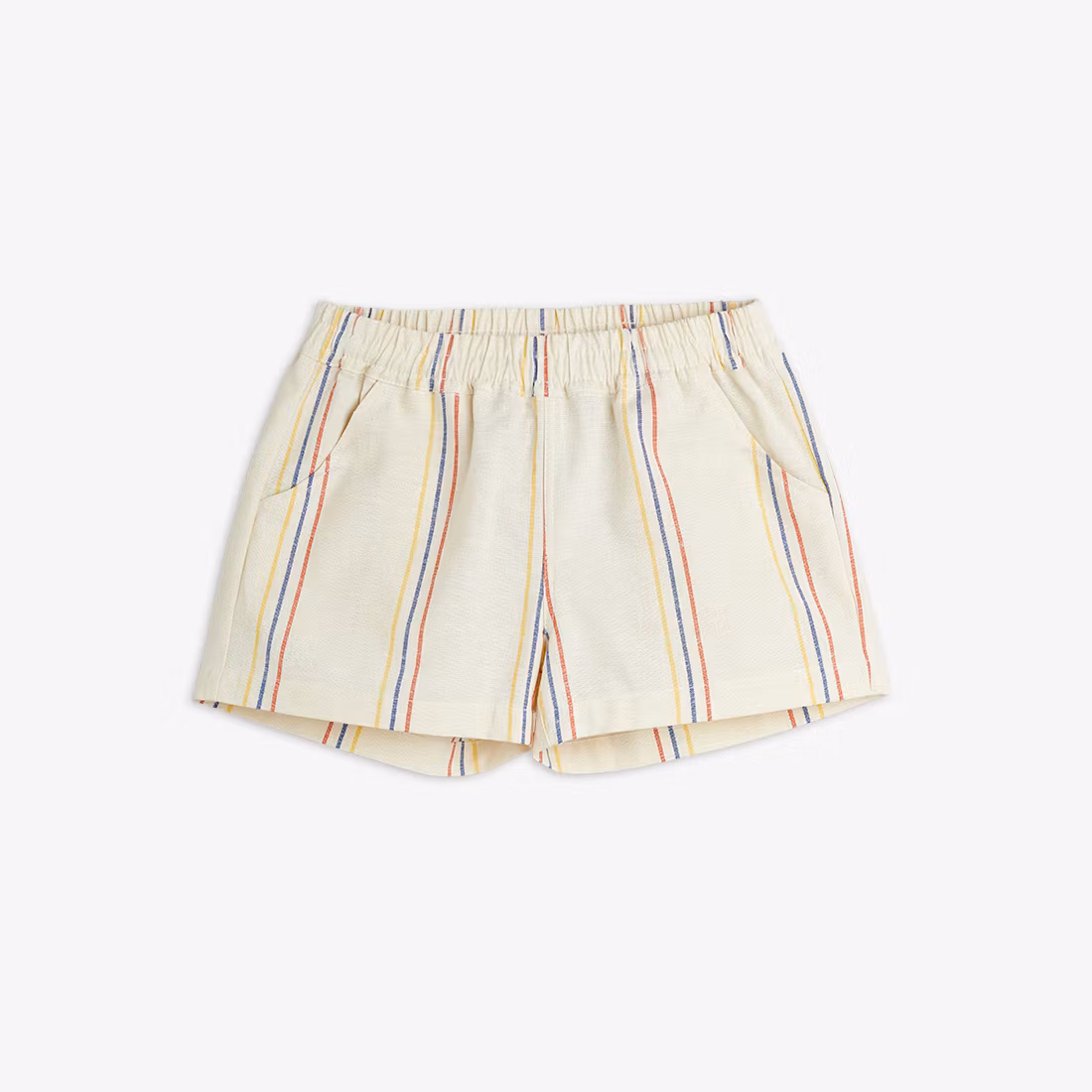 Mini Rodini - Stripe y/d woven shorts, Offwhite