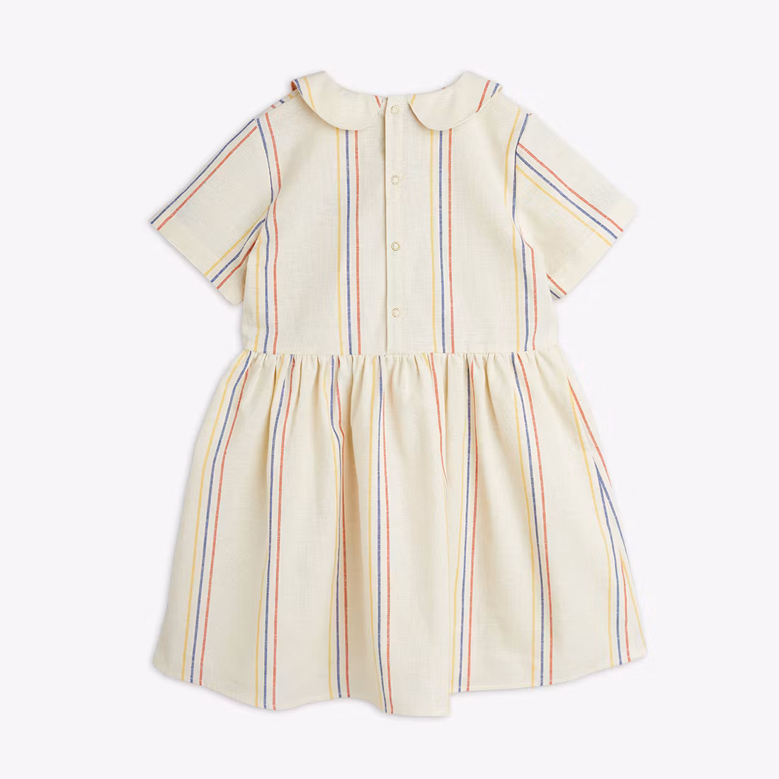 Mini Rodini - Stripe y/d woven ss dress, Offwhite