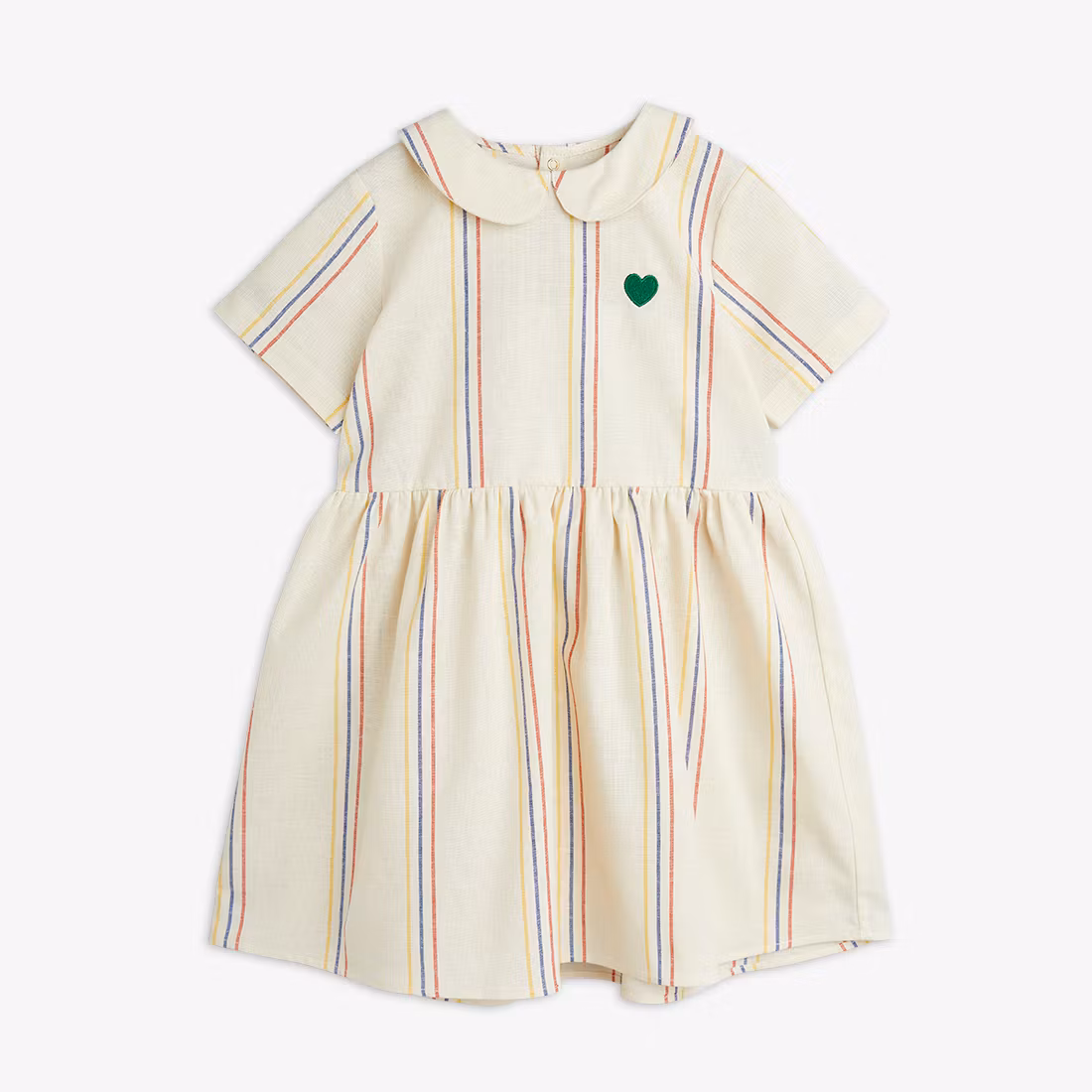 Mini Rodini - Stripe y/d woven ss dress, Offwhite