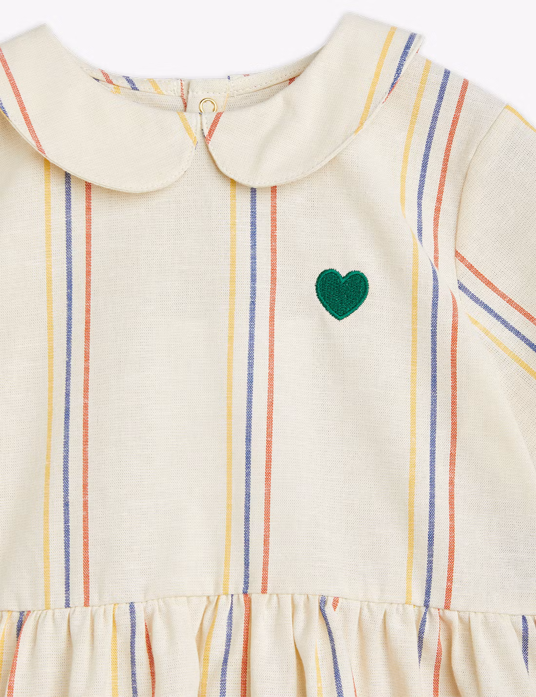 Mini Rodini - Stripe y/d woven ss dress, Offwhite