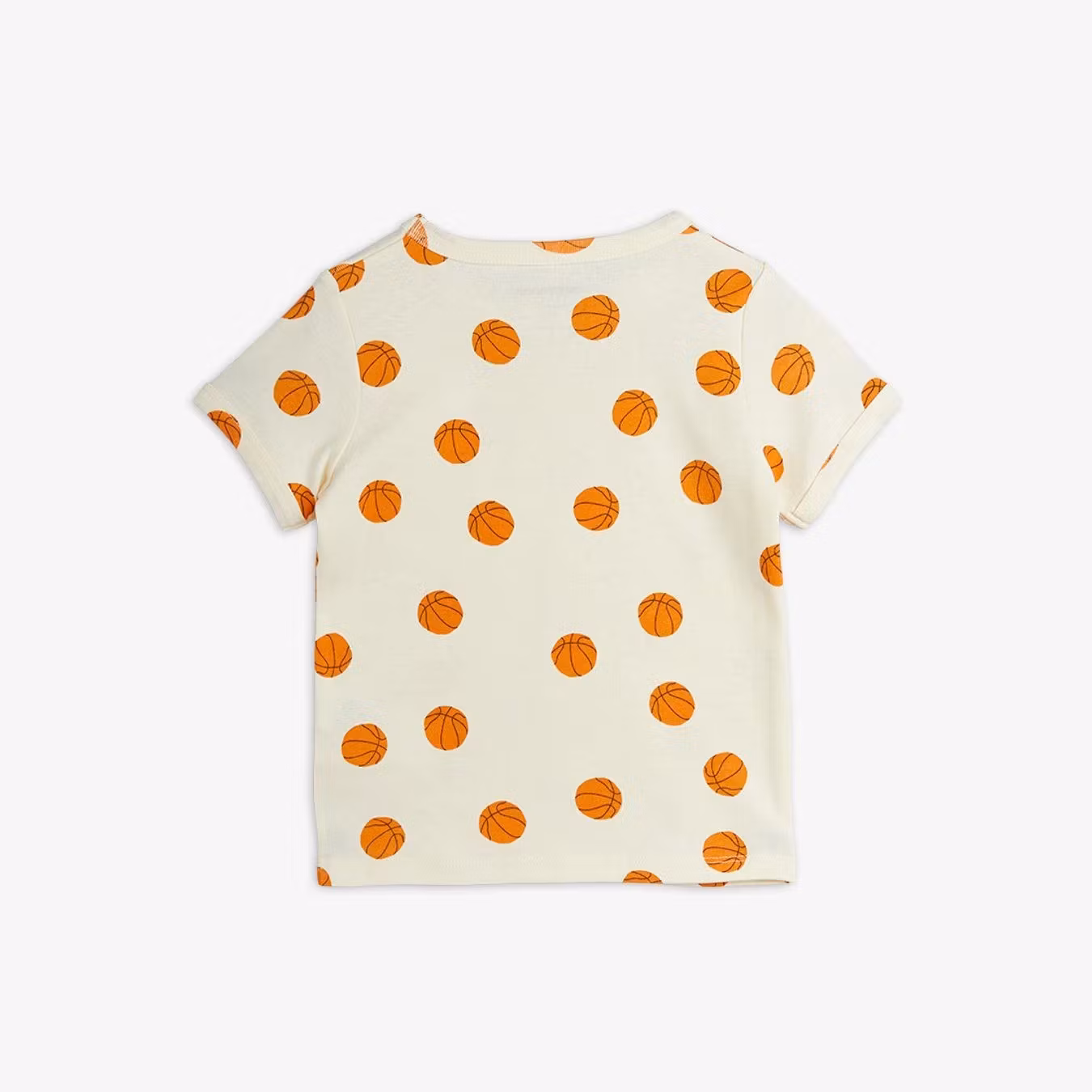 Mini Rodini - Basketball aop SS Tee, Offwhite