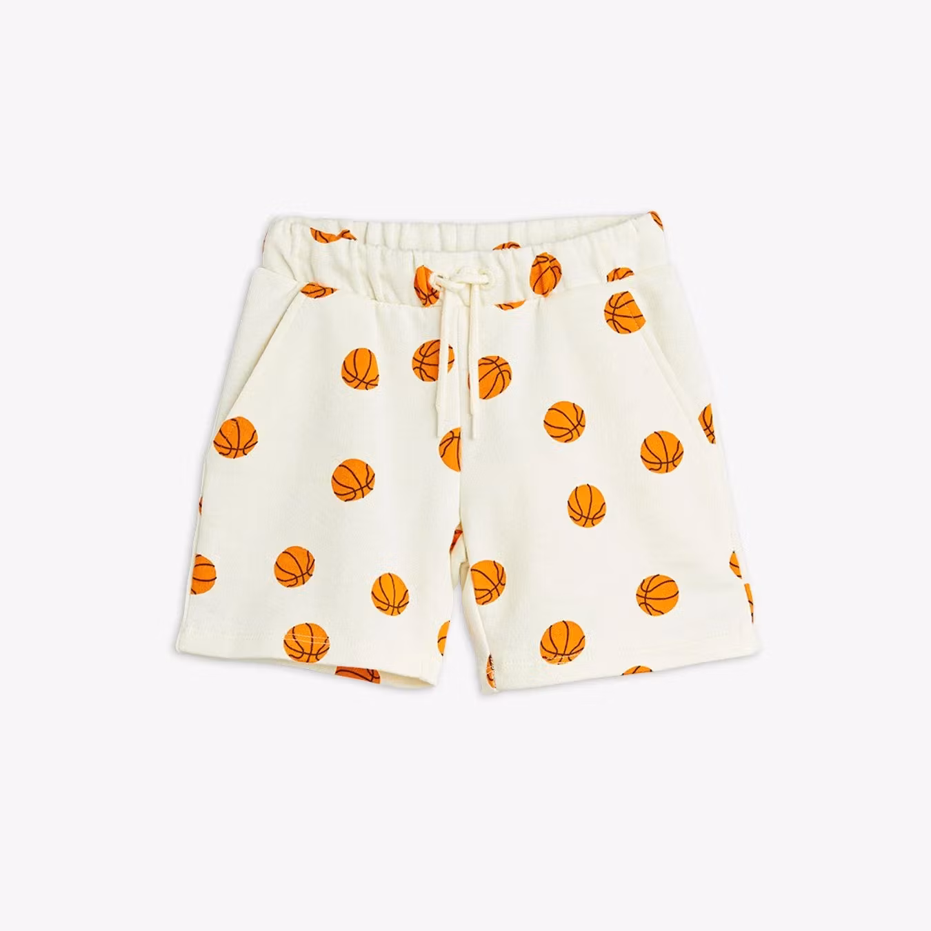 Mini Rodini - Basketball aop Sweatshorts, Offwhite