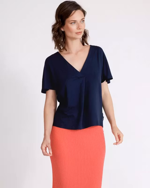 Holebrook - Asta V-Neck Top (Navy)