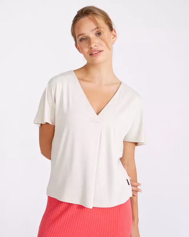 Holebrook - Asta V-Neck Top (Sand)