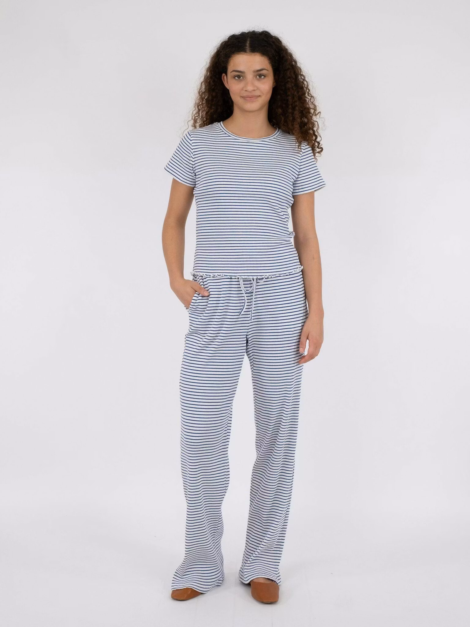 Neo Noir - Geri Stripe Pants (Blue)