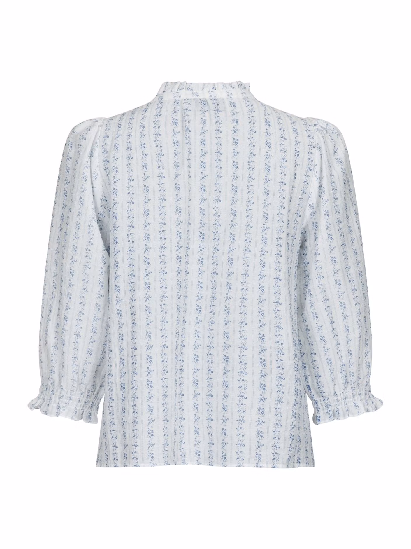 Neo Noir - Carlie Flower Stripe Blouse (Blue)
