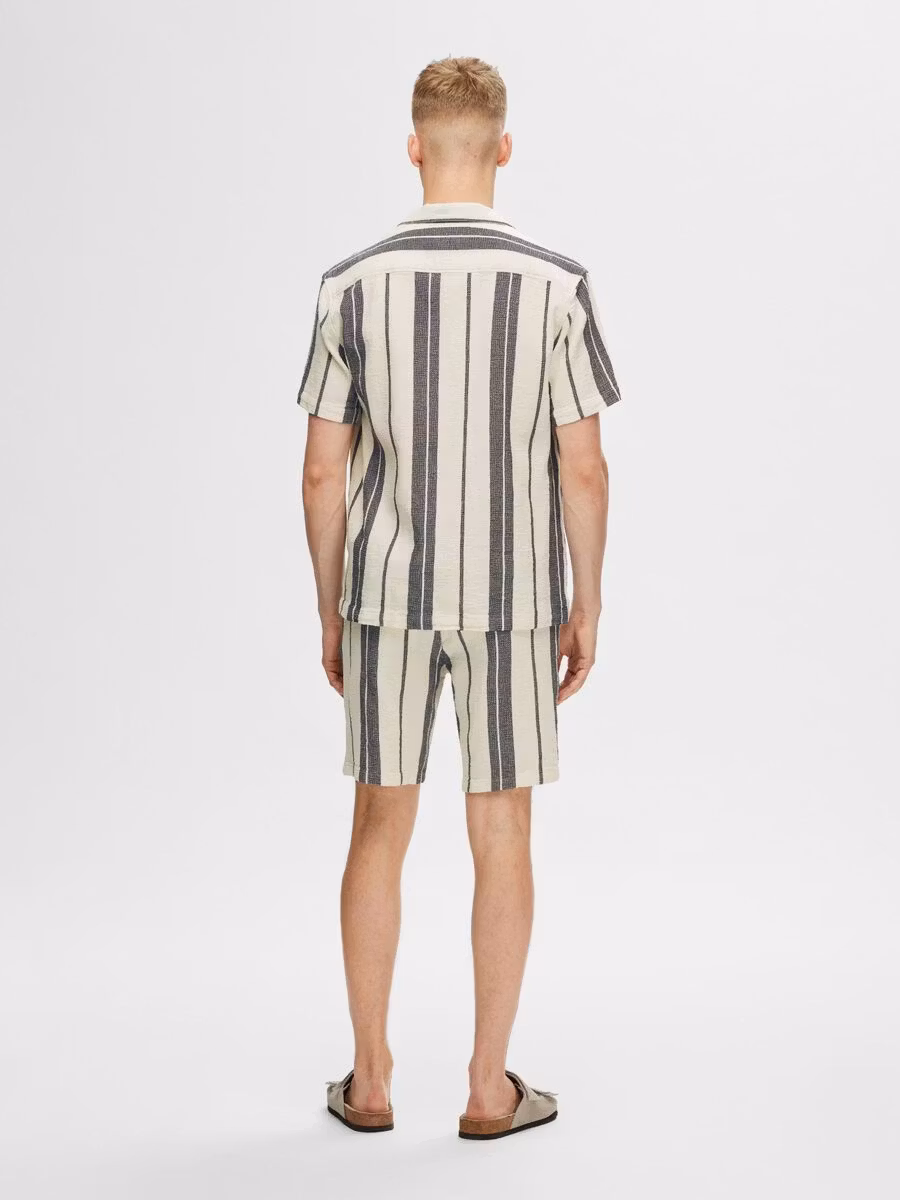 Selected Homme - West Shirt SS Resort Camp (Bright White Stripes)