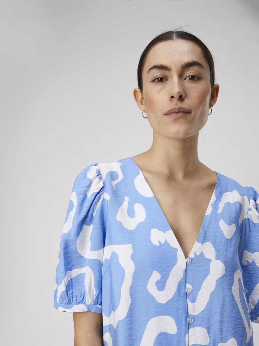 Object - OBJJACIRA S/S V-NECK TOP (Provence)