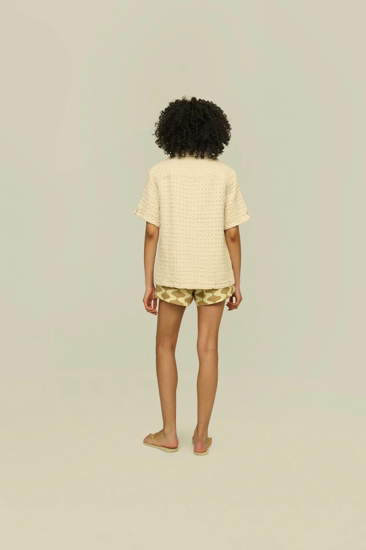 OAS Company - Ecru Jaffa Waffle Shirt